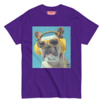 French Bulldog T-shirt - Headphones 4 - Image 4
