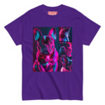 French Bulldog T-shirt - Neon Grid - Image 4