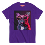 French Bulldog T-shirt - Neon Glasses 2 - Image 4