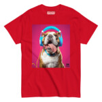 English Bulldog T-shirt - Headphones 3 - Image 4