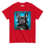 French Bulldog T-shirt - Headphones 2 - Image 5