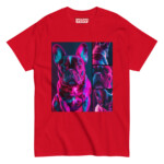 French Bulldog T-shirt - Neon Grid - Image 5