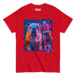 English Bulldog T-shirt - Neon Grid - Image 5