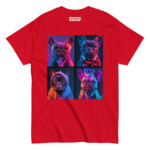 French Bulldog T-shirt - Neon Grid 2 - Image 4