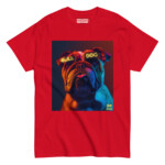 English Bulldog T-shirt - Neon Glasses - Image 4