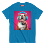 English Bulldog T-shirt - Headphones 3