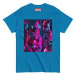 French Bulldog T-shirt - Neon Grid - Image 2