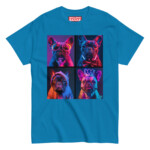 French Bulldog T-shirt - Neon Grid 2 - Image 5
