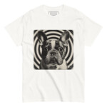 French Bulldog T-shirt - Hypnotic - White, L