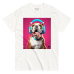 English Bulldog T-shirt - Headphones 3 - Image 9