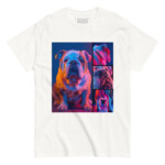 English Bulldog T-shirt - Neon Grid - Image 7
