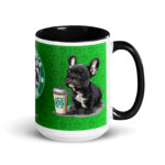 French Bulldog Mug - Starbulls Coffee - 15 oz, Black