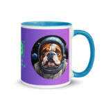 English Bulldog Mug - Houston - Blue, 11 oz