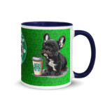 French Bulldog Mug - Starbulls Coffee - 11 oz, Dark Blue