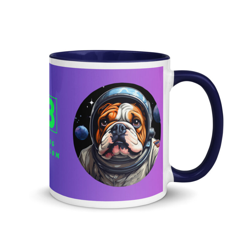 English Bulldog Mug - Houston - Dark Blue, 11 oz