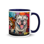 English Bulldog Mug - Britto - Dark Blue