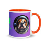 English Bulldog Mug - Houston - Orange, 11 oz