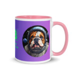 English Bulldog Mug - Houston - Pink, 11 oz