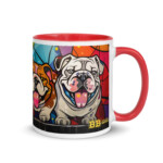 English Bulldog Mug - Britto - Red