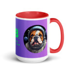 English Bulldog Mug - Houston - Red, 15 oz