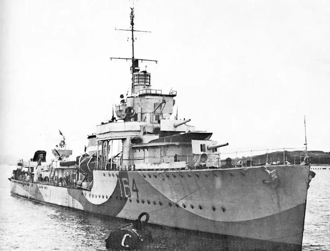 HMS Vansittart destroyer photographed during World War II.