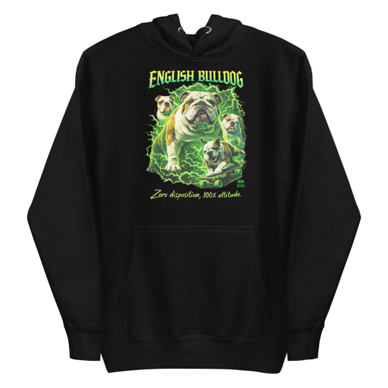 english bulldog hoodie - bootleg