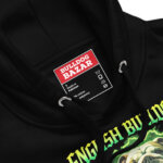 English Bulldog bootleg t-shirt close-up print detail