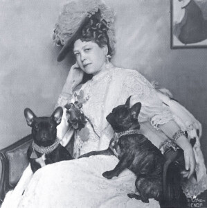 Early French Bulldogs as companion dogs among European women in the early 1900s