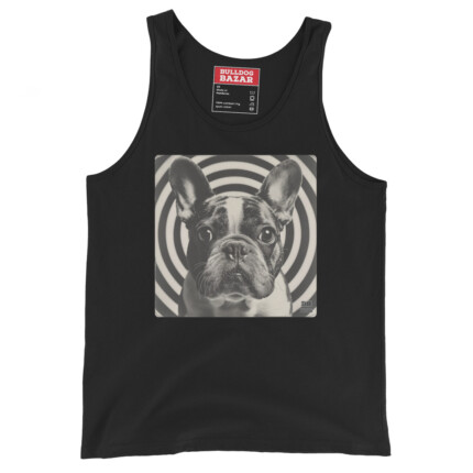 French Bulldog Tank Top - Hypnotic - Black, XS