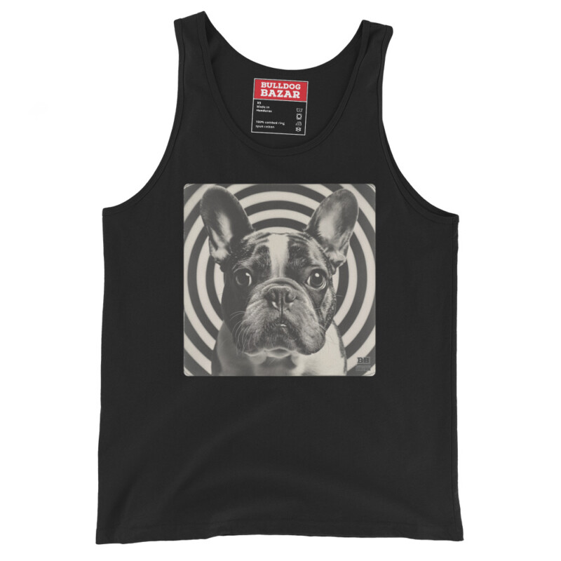 French Bulldog Tank Top - Hypnotic - Black, XS