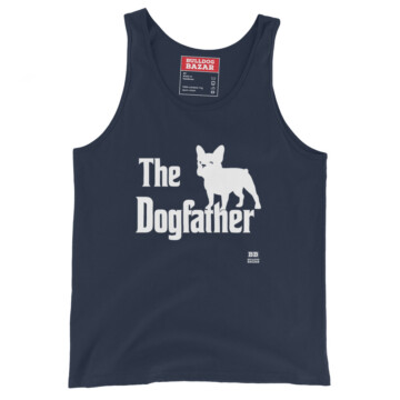 French Bulldog Tank Top - Dogfather - Navy, XS