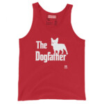 French Bulldog Tank Top - Dogfather - Red, XL