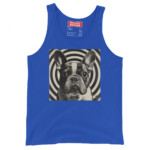 French Bulldog Tank Top - Hypnotic - True Royal, XL