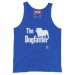 English Bulldog Tank Top - Dogfather - True Royal, XS