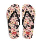 french bulldog flip-flops - garden