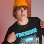 unisex crew neck sweatshirt black right front 6946f3cc26dfe