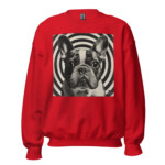 French Bulldog Sweatshirt - Hypnotic - Red, S
